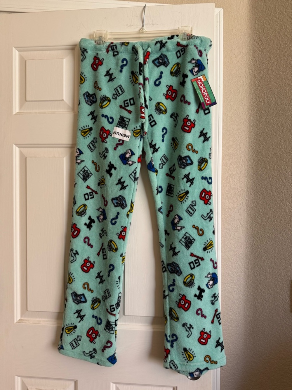 Women’s Monopoly Mint Green Fleece Pajama Pants